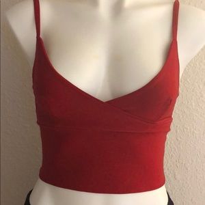 Sexy Red Spaghetti strap crop top